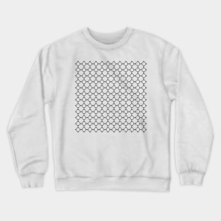 Geometric Trellis Pattern (Black) Crewneck Sweatshirt